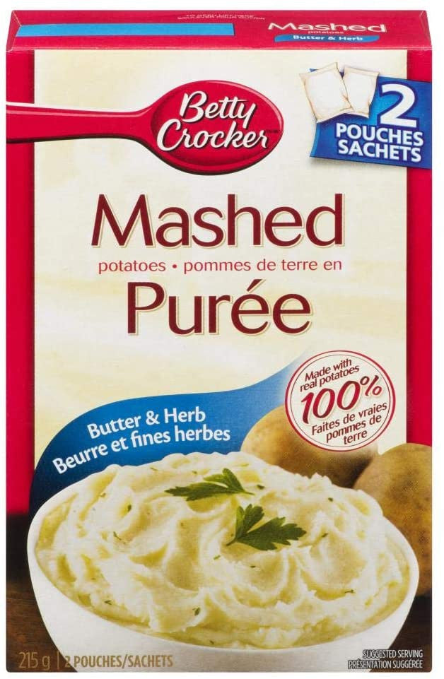Betty Crocker, Butter & Herb, Mashed Potatoes, 215g/7.6oz, {Imported from Canada}