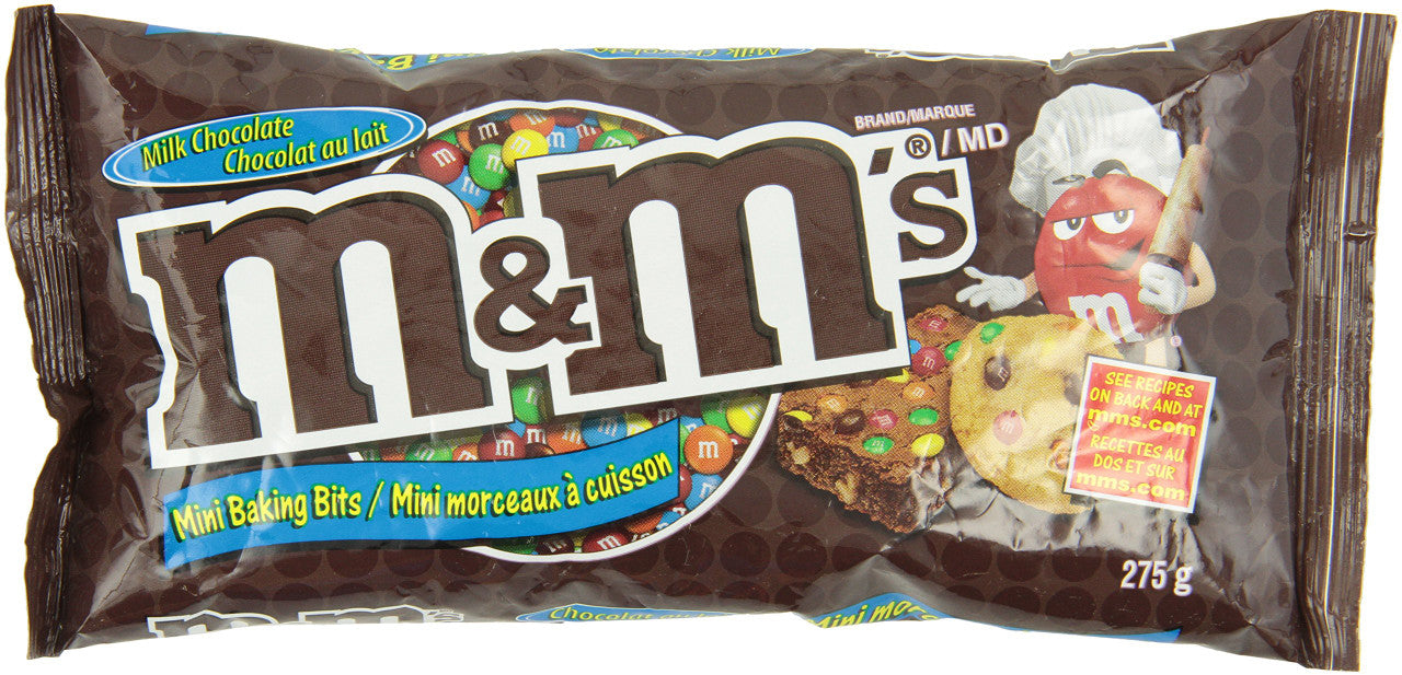 M&M's Mini Size Milk Chocolate Baking Bits 275g/9.7oz.(Imported from Canada)