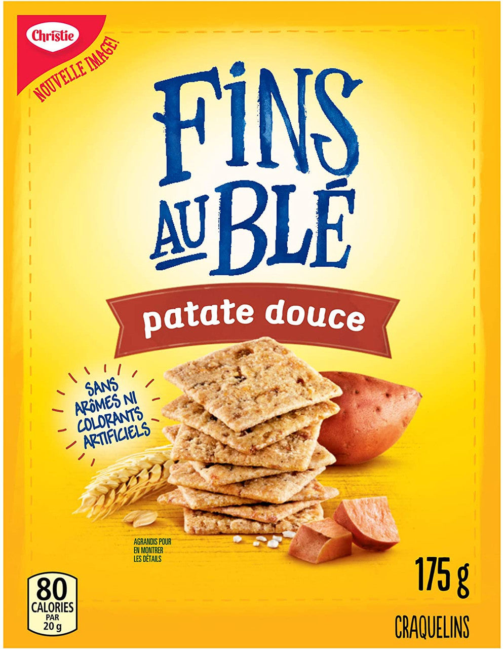 Christie Wheat Thins Sweet Potato Crackers, 175g/6.2 oz., Box, (Imported from Canada}