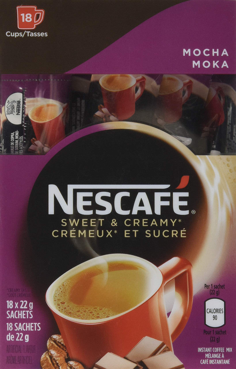 Nescafe Sweet & Creamy Instant Mocha Coffee 18 x 22g from Canada