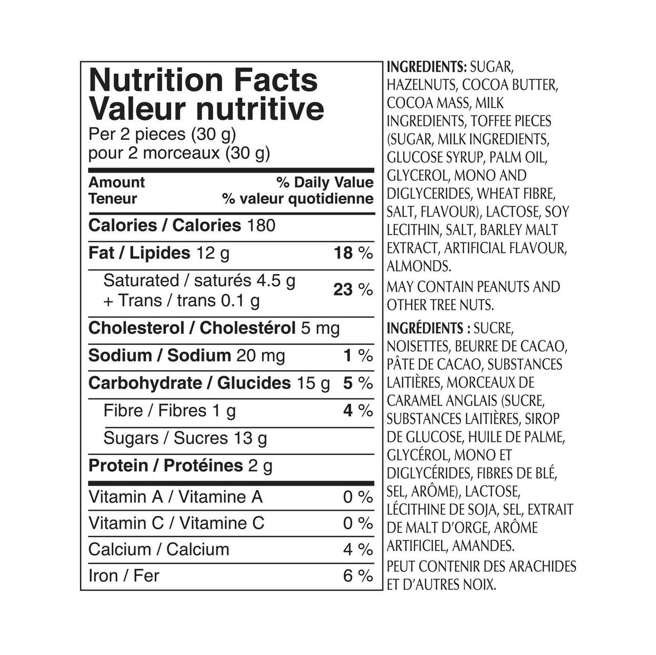 Lindt Swiss Classic Grandes Hazelnuts & Caramel Milk Chocolate Bar, 150g/5.2 oz. {Imported from Canada}