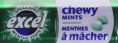 Excel Chewy Mints Spearmint, 27g x 10 Count (Imported from Canada)