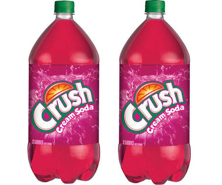 Crush Cream Soda Soft Drink 2 Bottles, 2 Litres / 67.6 Fluid Ounces each {Imported from Canada}