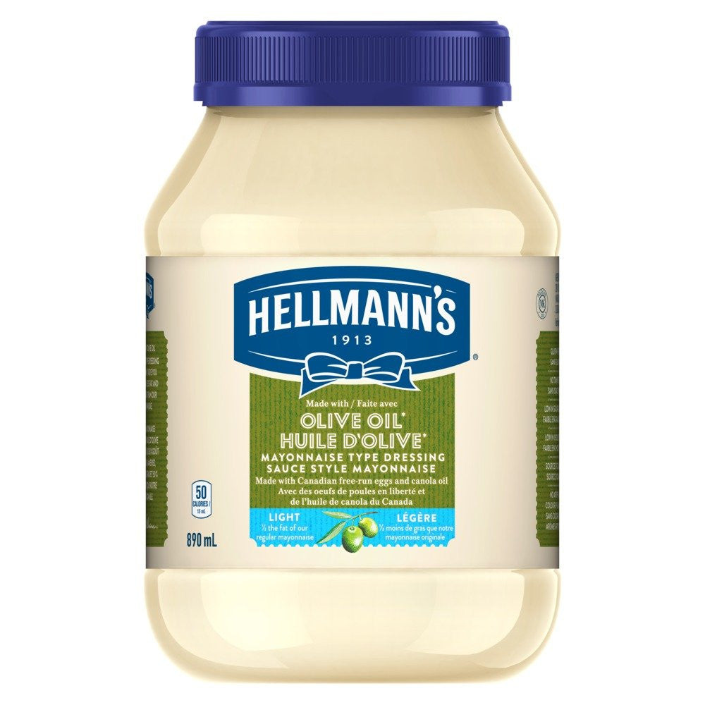Hellmann's Light Olive Oil Mayonnaise, 890mL/30oz., {Imported from Canada}