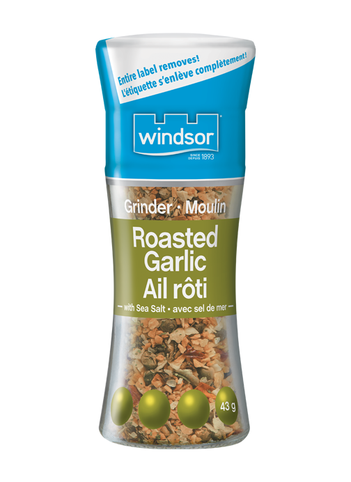 Windsor Roasted Garlic With Sea Salt Grinder 43g/1.5oz, (Imported from Canada)