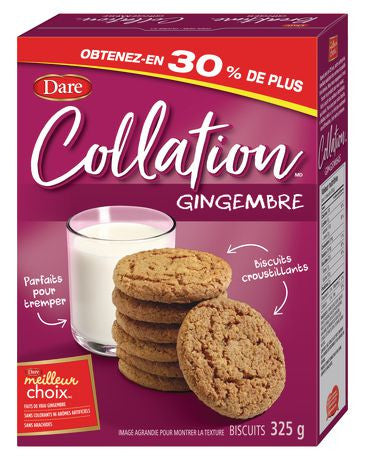Dare Breaktime Ginger Cookies, 325g/11.5oz, 12 Count, {Imported from Canada}