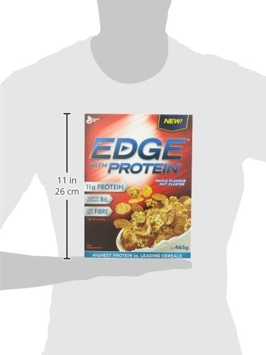 General Mills Edge Protein Maple Flavour Nut Cluster Cereal, 465g/16.4oz., (12pk) (Imported from Canada)