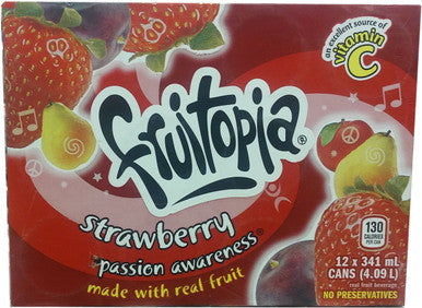 Fruitopia Strawberry Passion Awareness 12x341ml {Imported from Canada}