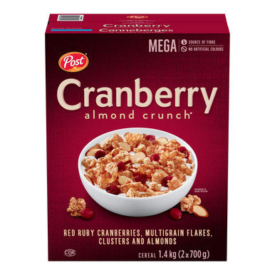 Post Cranberry Almond Crunch Cereal 1.1kg/2.2 lbs. {Imported from Canada}