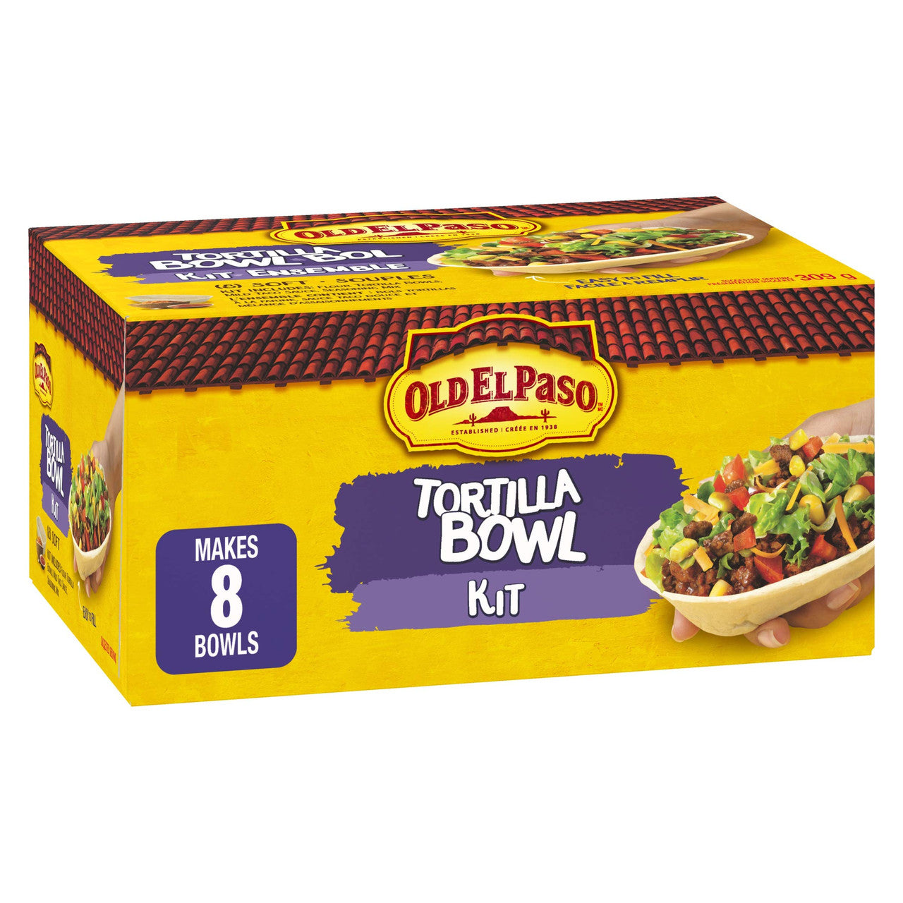Old El Paso Tortilla Bowl Kit, 8 count per box, 309g/10.9 oz., Box {Imported from Canada}