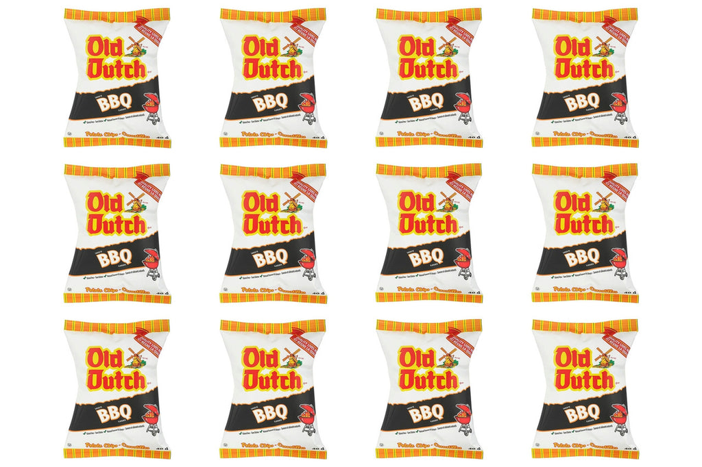 Old Dutch Potato Chips, BBQ, 40g/1.4oz, (12 Pack)  {Imported from Canada}