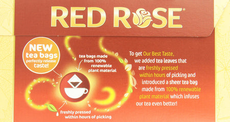 Red Rose Canadian Breakfast Tea - 60 Tea bags {Imported from Canada}