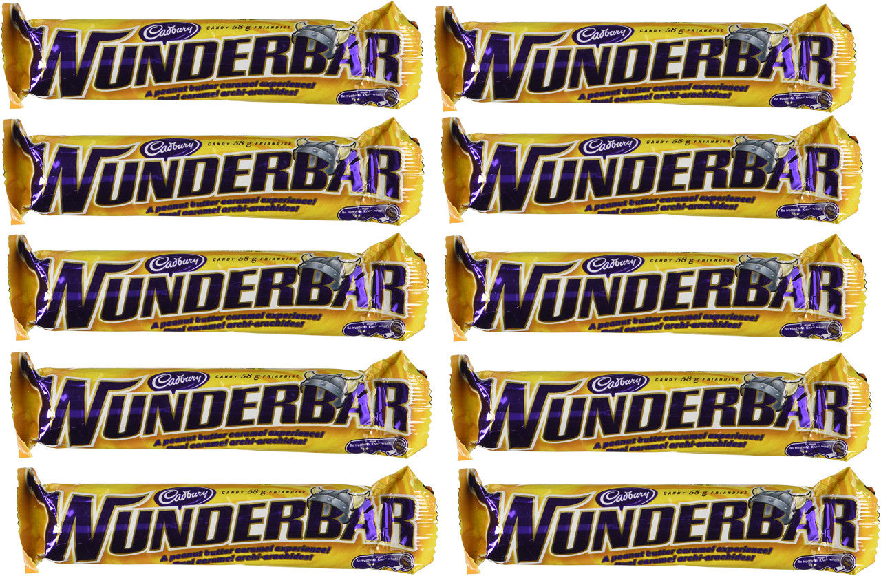 Wunderbar Chocolate Bars (10ct) 58g/2 oz.,  Each {Imported from Canada}