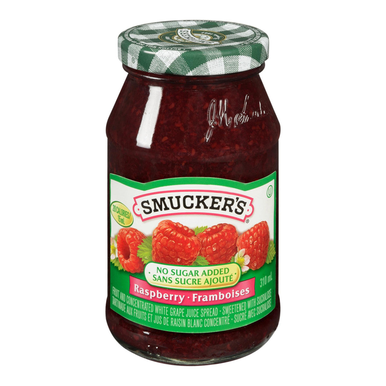 No Sugar Added Raspberry Jam, 310ml/10 oz., Jar {Imported from Canada}