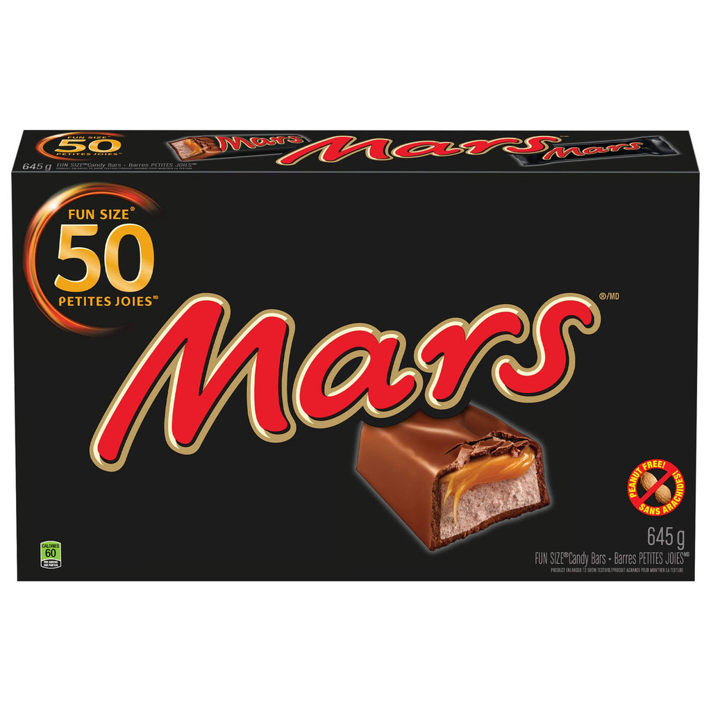 Mars Fun Size Bars, (12.9g/0.5 oz.) x 50 pack, Peanut Free {Imported from Canada}