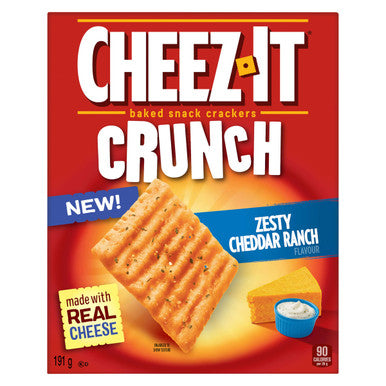 Cheez-It Crunch, Zesty Cheddar Ranch 191g/6.7 oz {Imported from Canada}