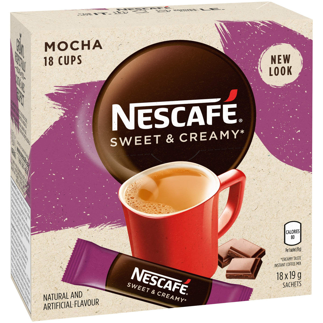 NESCAFE Sweet & Creamy Mocha, Instant Coffee Sachets, 18x19g {Imported from Canada}