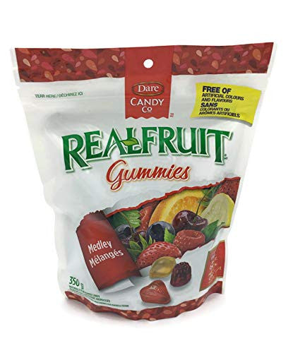 Dare Realfruit Gluten Free Gummies Variety Pack, 1 Fruit Medley 350g, 1 Superfruits 350g, and 1 Tropical 350g