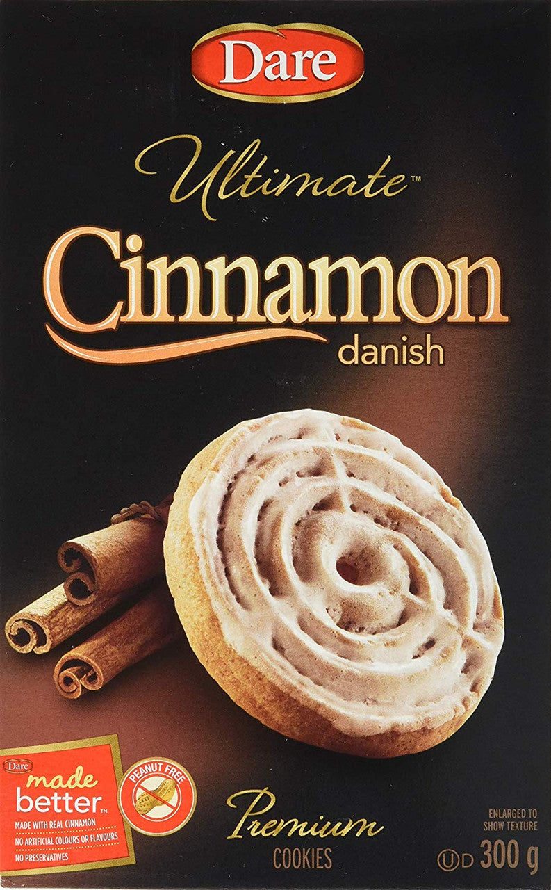 Dare Ultimates Cinnamon Danish Cookies, 300g/10.6oz., 12 Count {Imported from Canada}