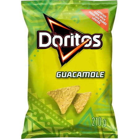Doritos Guacamole tortilla chip bag on a white background