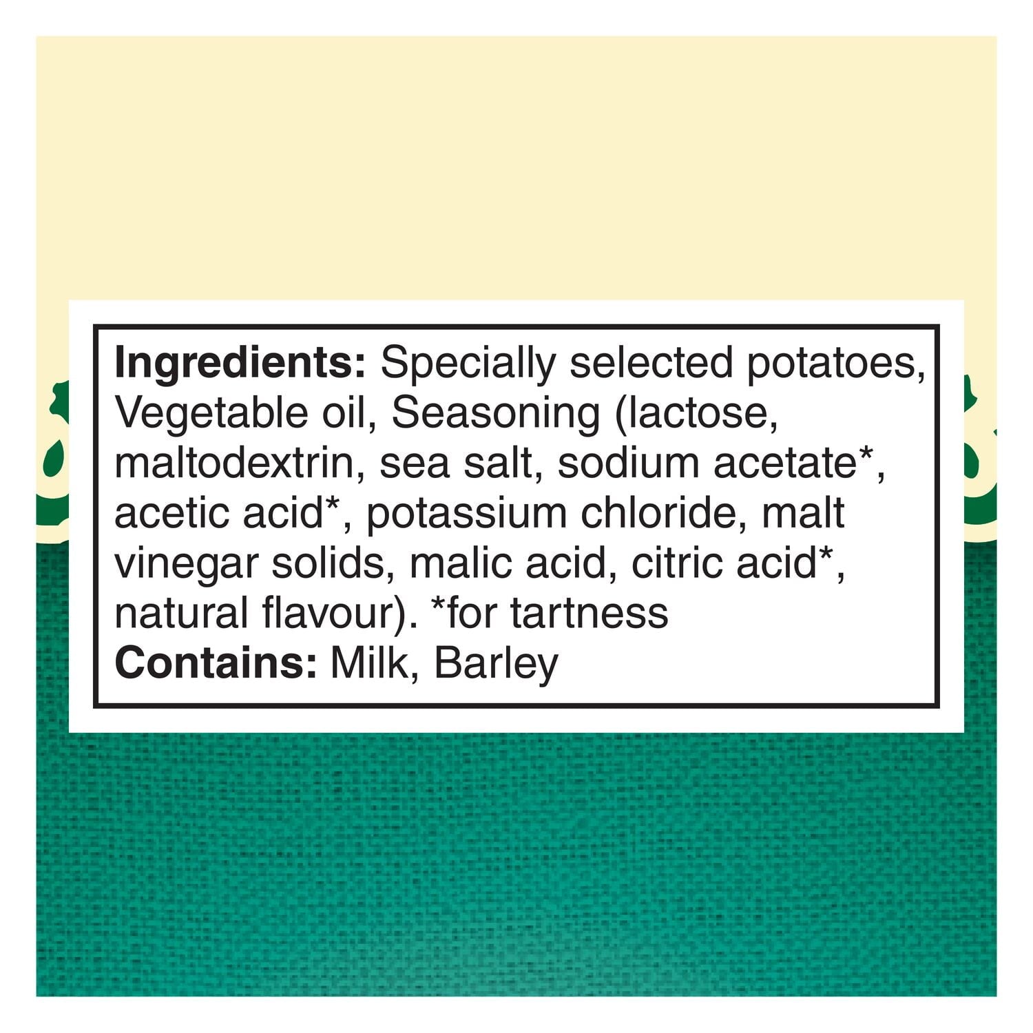 Miss Vickie's Sea Salt & Malt Vinegar Potato Chips, 325g/11.4 oz - Ingredients