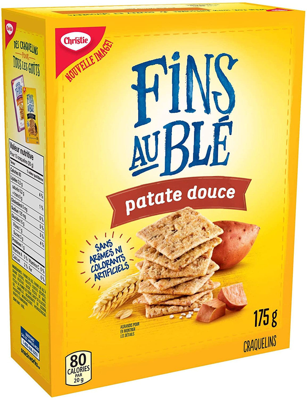 Christie Wheat Thins Sweet Potato Crackers, 175g/6.2 oz., Box, (Imported from Canada}