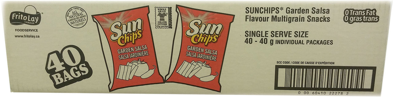 Frito Lay Sunchips Garden Salsa Chips, 40ct (40g) {Imported from Canada}