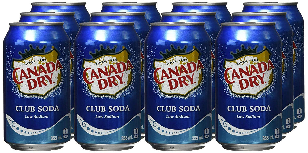 Coca-Cola, Canada Dry Club Soda, 355ml/12 oz.,, 12pk, {Imported from Canada}