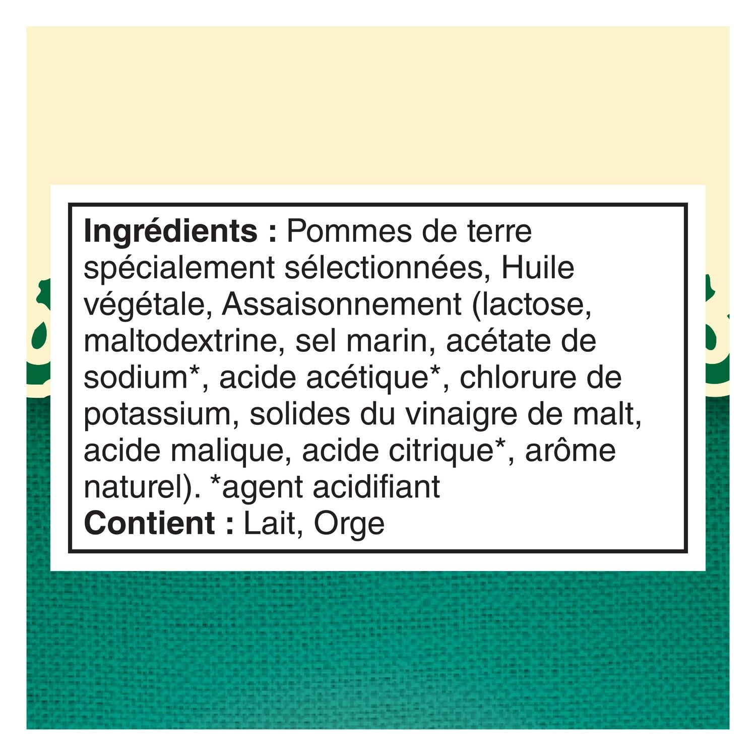 Miss Vickie's Sea Salt & Malt Vinegar Potato Chips, 325g/11.4 oz - Ingredients French