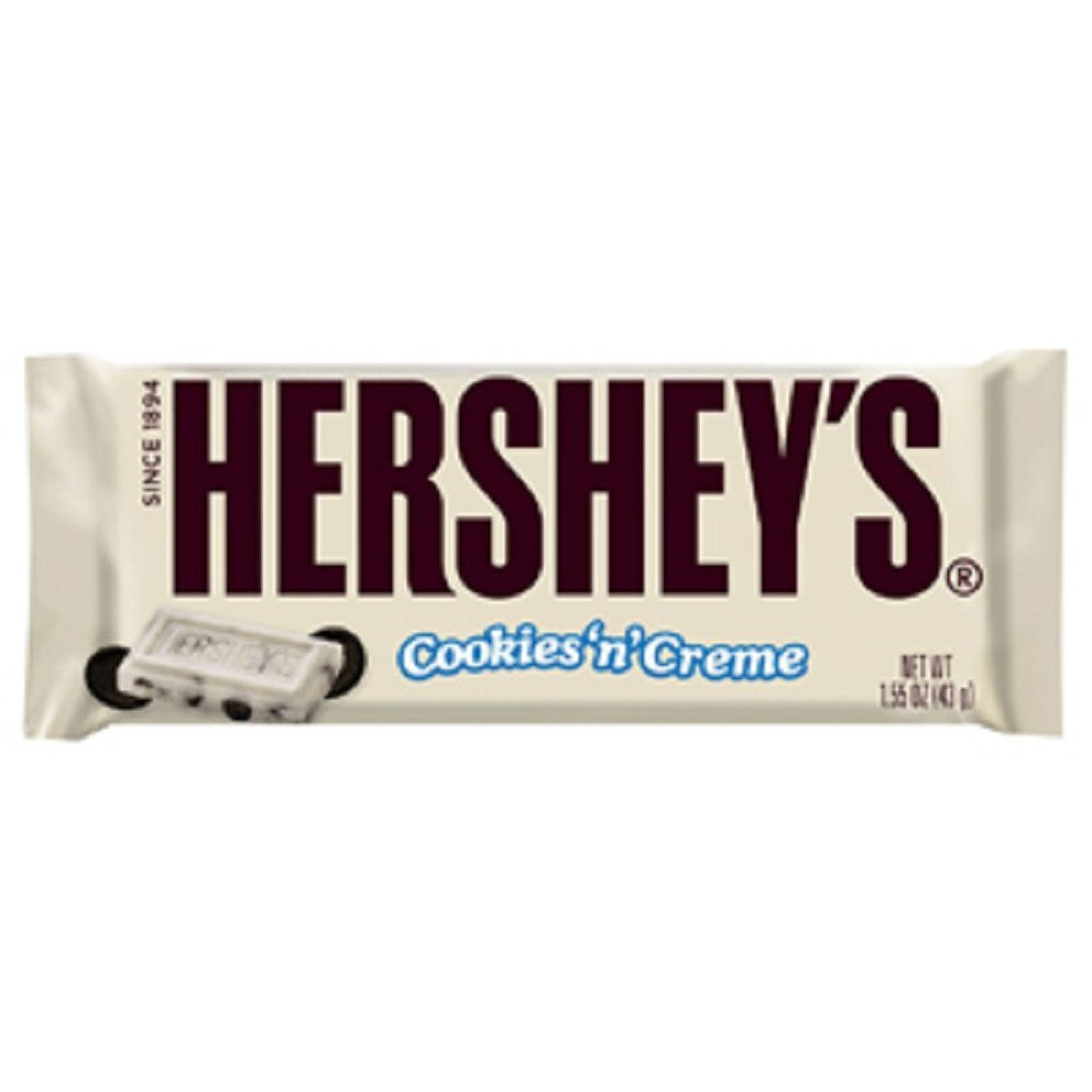 HERSHEY'S Cookies 'n' Creme Candy Bar, 43g/1.5oz., (36ct) {Imported from Canada}