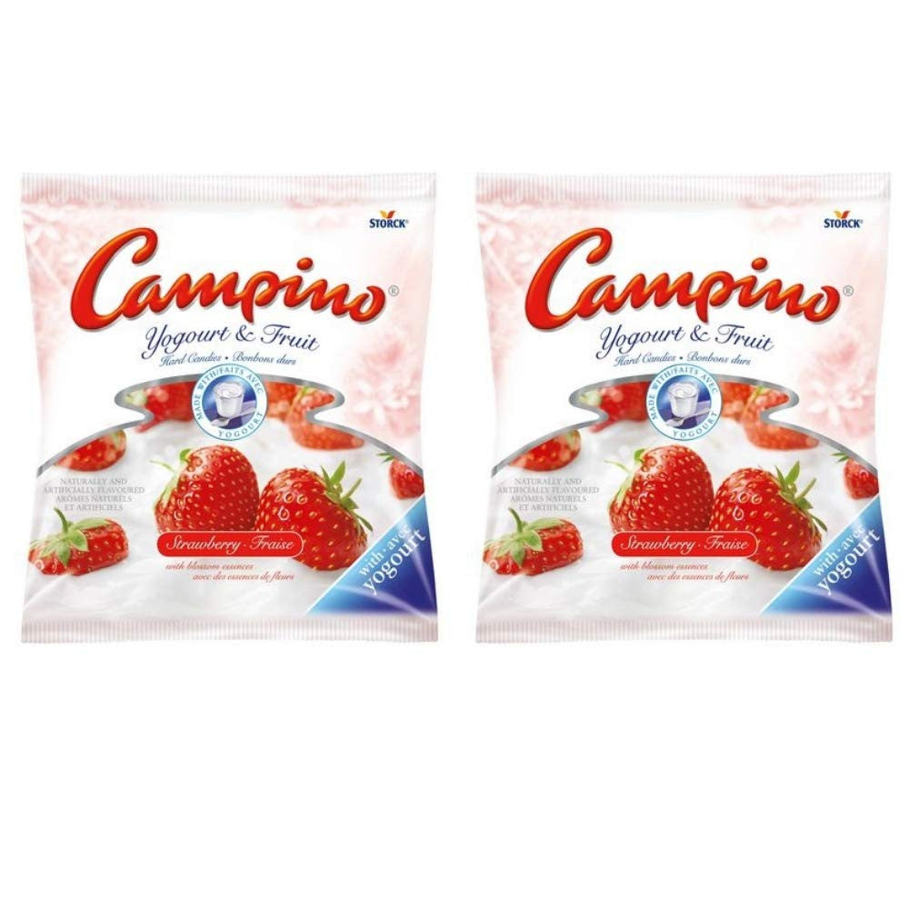 Campino Yogurt & Fruit Hard Candies (2pk) Strawberry - (120g/4.2oz per BAG)