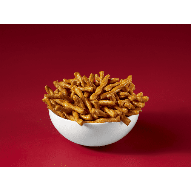 Dot's Original Homestyle Pretzel Twists, 454g, picture of pretzels in a bowl.