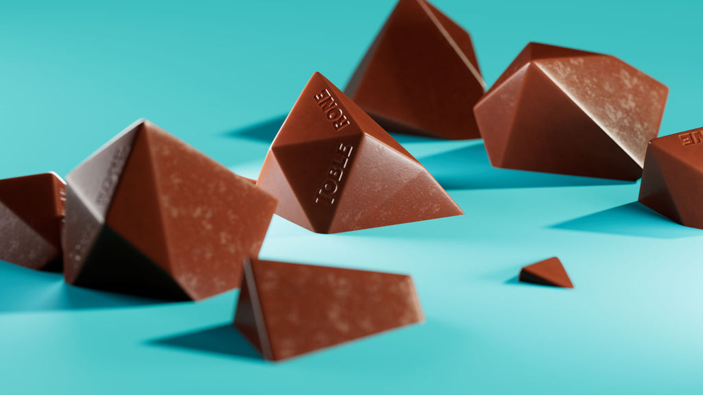 Toblerone Milk Chocolate Covered Truffles With Pieces Of Honey & Almond Nougat