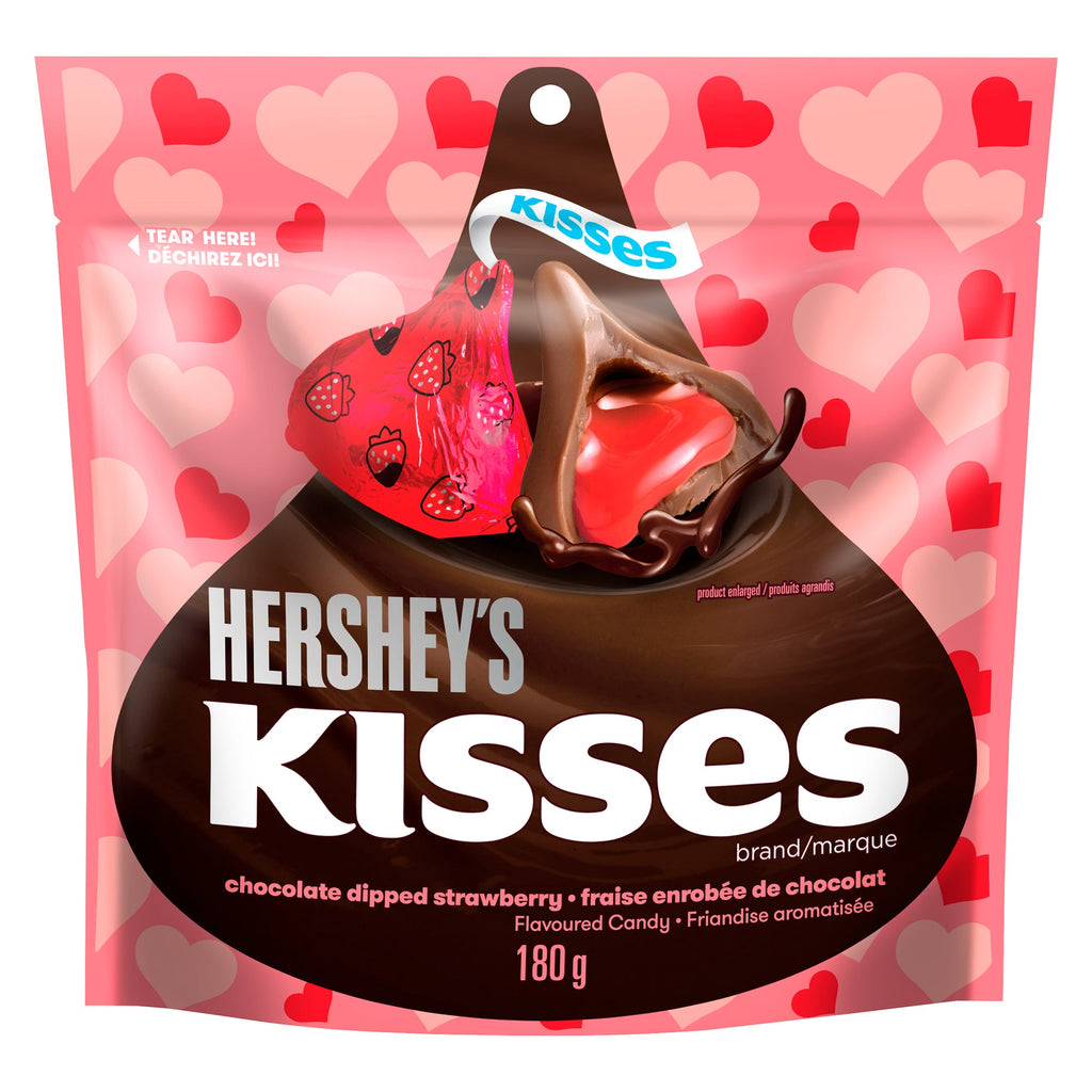 Hershey's Kisses, Chocolate Dipped Strawberry Flavored, 180g/6.3 oz