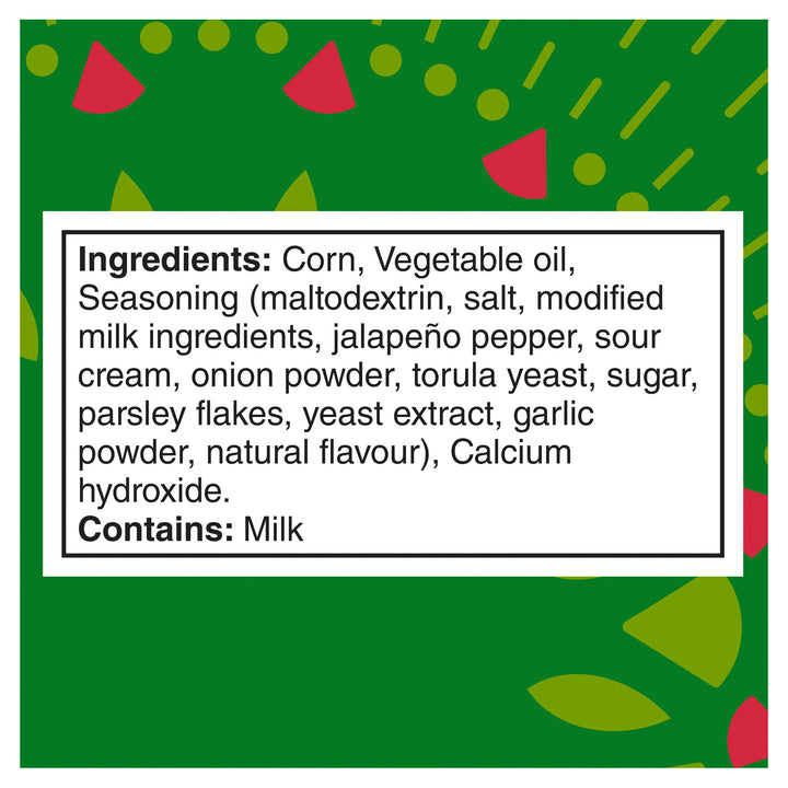 Tostitos Hint Of Jalapeno Tortilla Chips, ingredients label