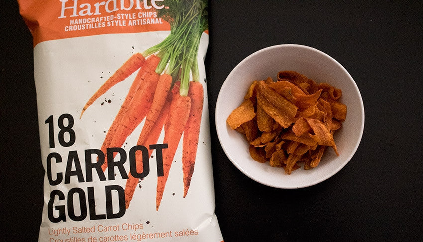 Hardbite 18 Carrot Gold, Lightly Salted Carrot Chips, 150g/5.3oz., {Imported from Canada}