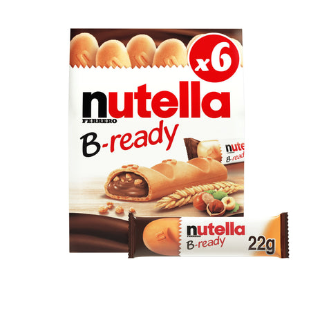 Nutella B-ready Bars, 6 bars, 132g/4.6 oz., {Imported from Canada}