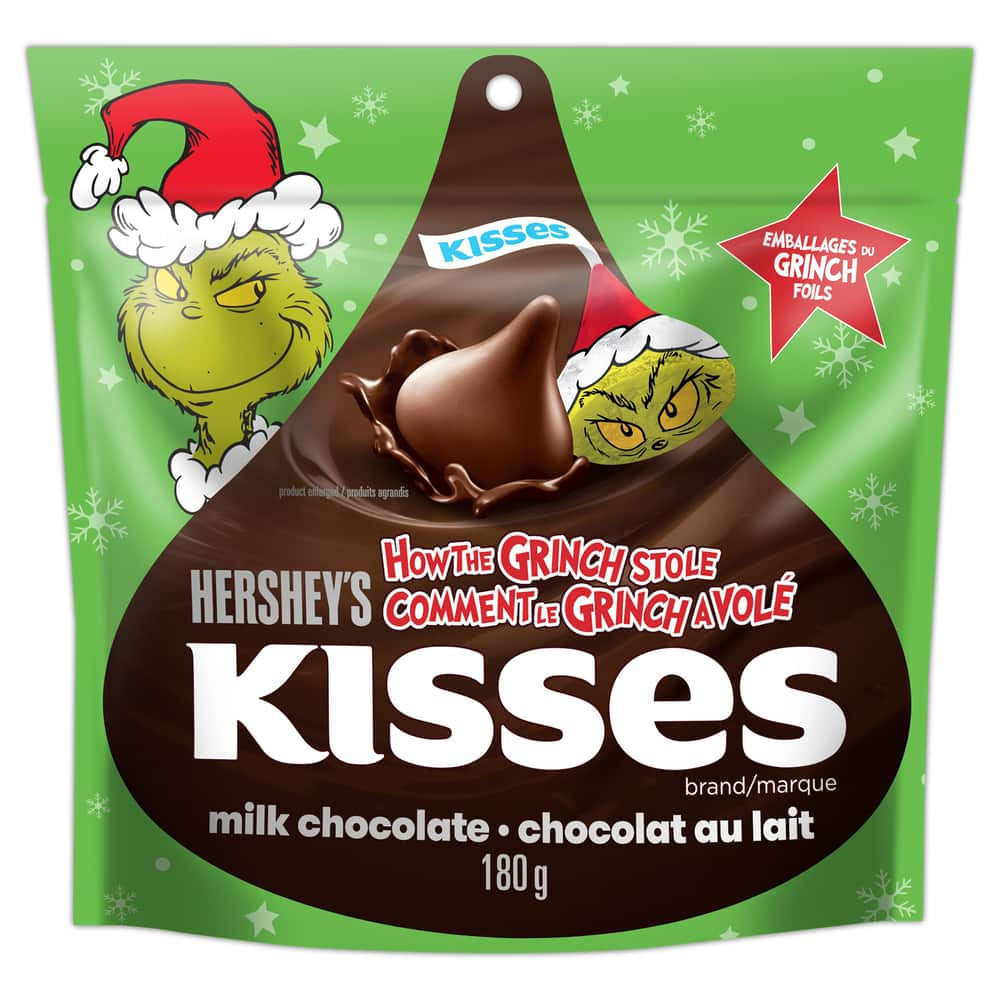 Hershey's How the Grinch Stole Kisses, 180g/6.3 oz. Bag (Imported from Canada)