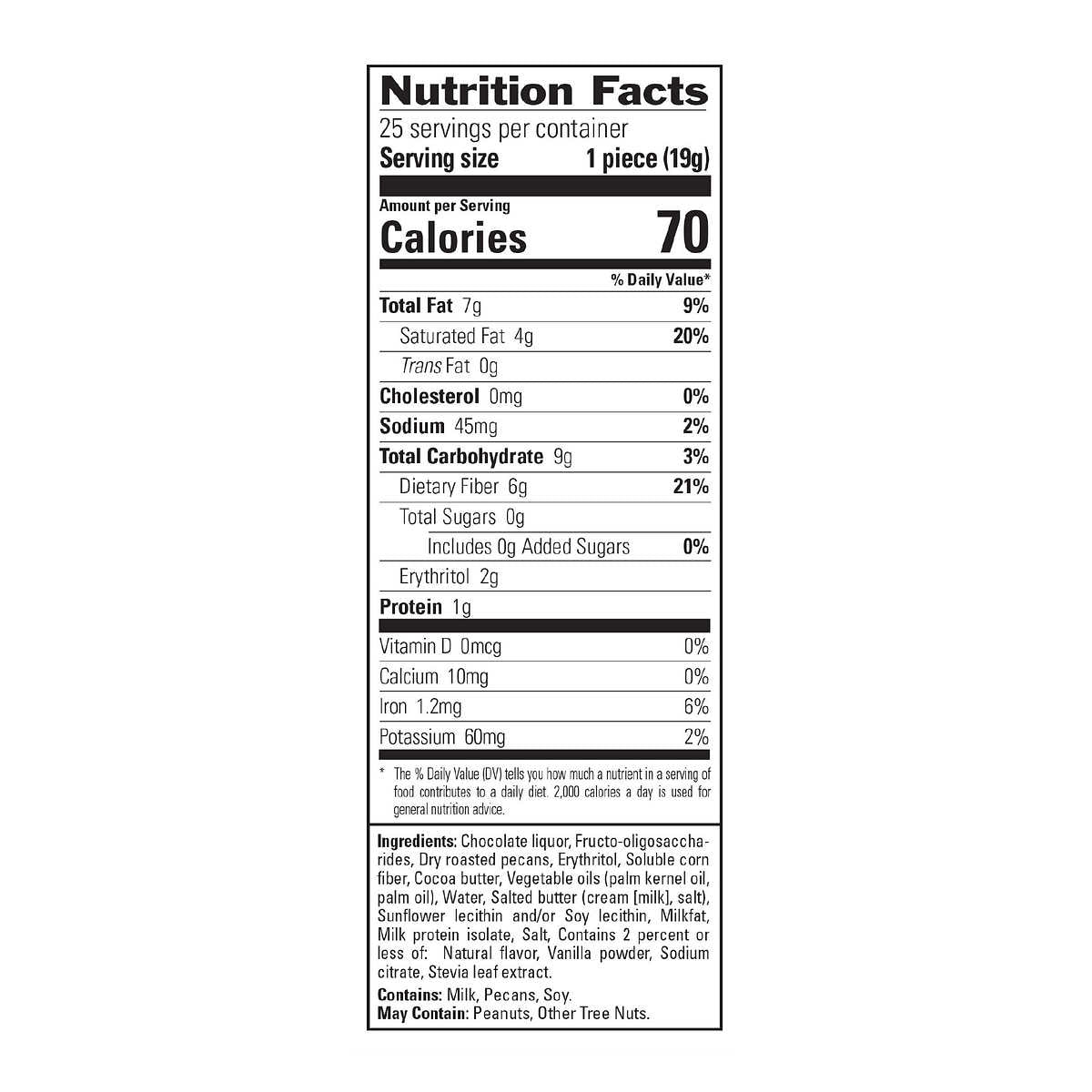 NoSugar Company Shellz, Dark Chocolatey Caramel Pecan Clusters, 19g x 25 Grab & Go Packets, 475g/1 lb Box {Imported from Canada}