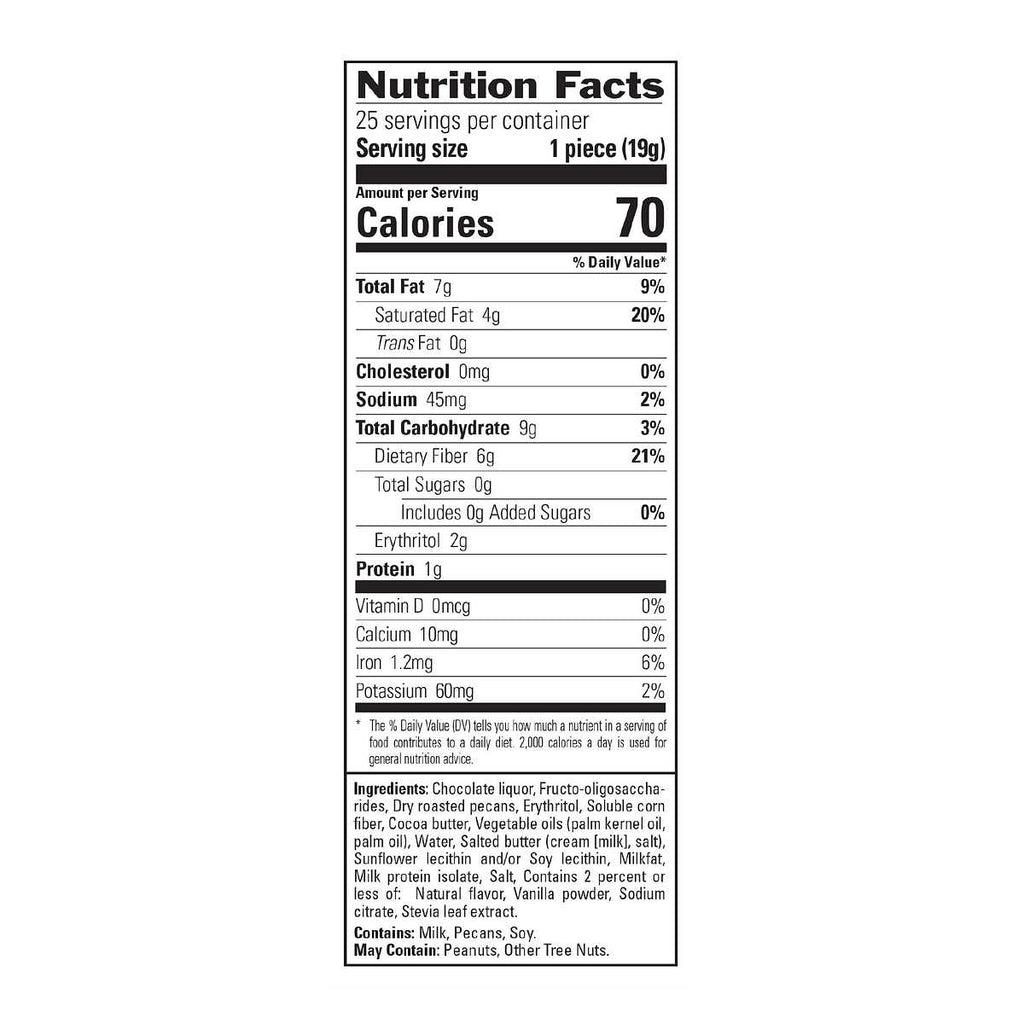 NoSugar Company Shellz, Dark Chocolatey Caramel Pecan Clusters, 19g x 25 Grab & Go Packets, 475g/1 lb Box {Imported from Canada}
