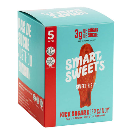 Smart Sweets Gummy Sweet Berry Fish Bulk Pack, 5 x 50g/1.75 oz. Bag {Imported from Canada}