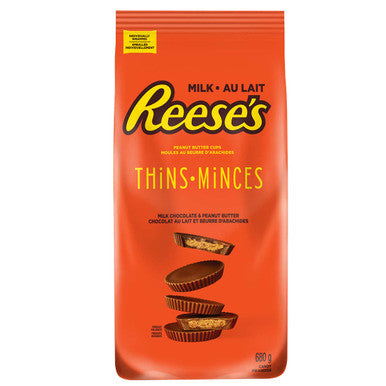 Reese's Chocolate Candy Peanut Butter Cups Thins, 680g/23.8 oz. {Imported from Canada}