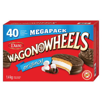 Dare Original Wagon Wheels Chocolate Marshmallow Cookies, Megapack, 40ct, 1.4 Kg, Imported from Canada