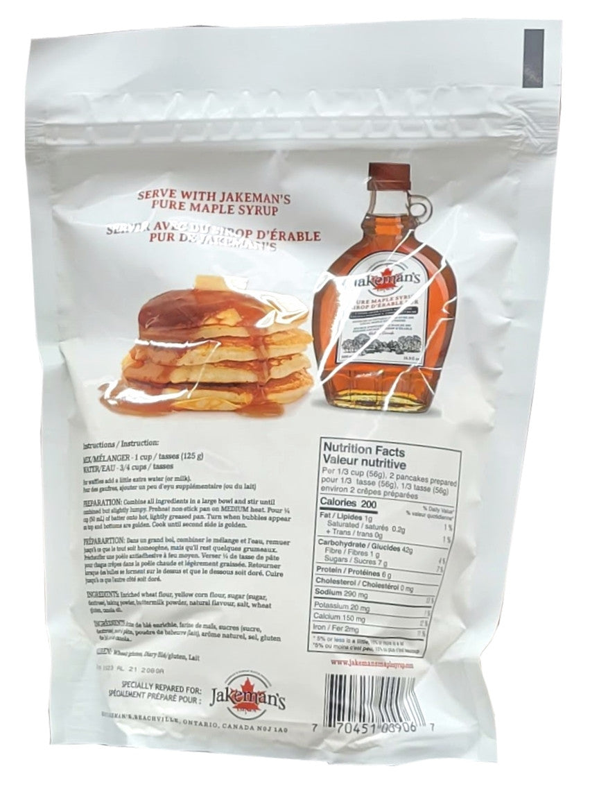 Jakeman's Premium Buttermilk Pancake Mix, 500g/17.64 oz., Bag {Imported from Canada}
