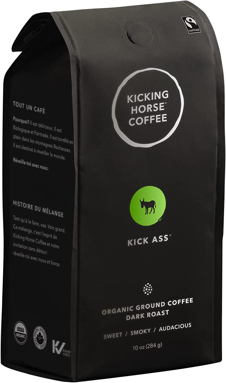 Kicking Horse Ground Coffee (3) Pack - Kick Ass, Three Sisters, 454 Horse Power (284g/10 oz., per package) {Imported from Canada}