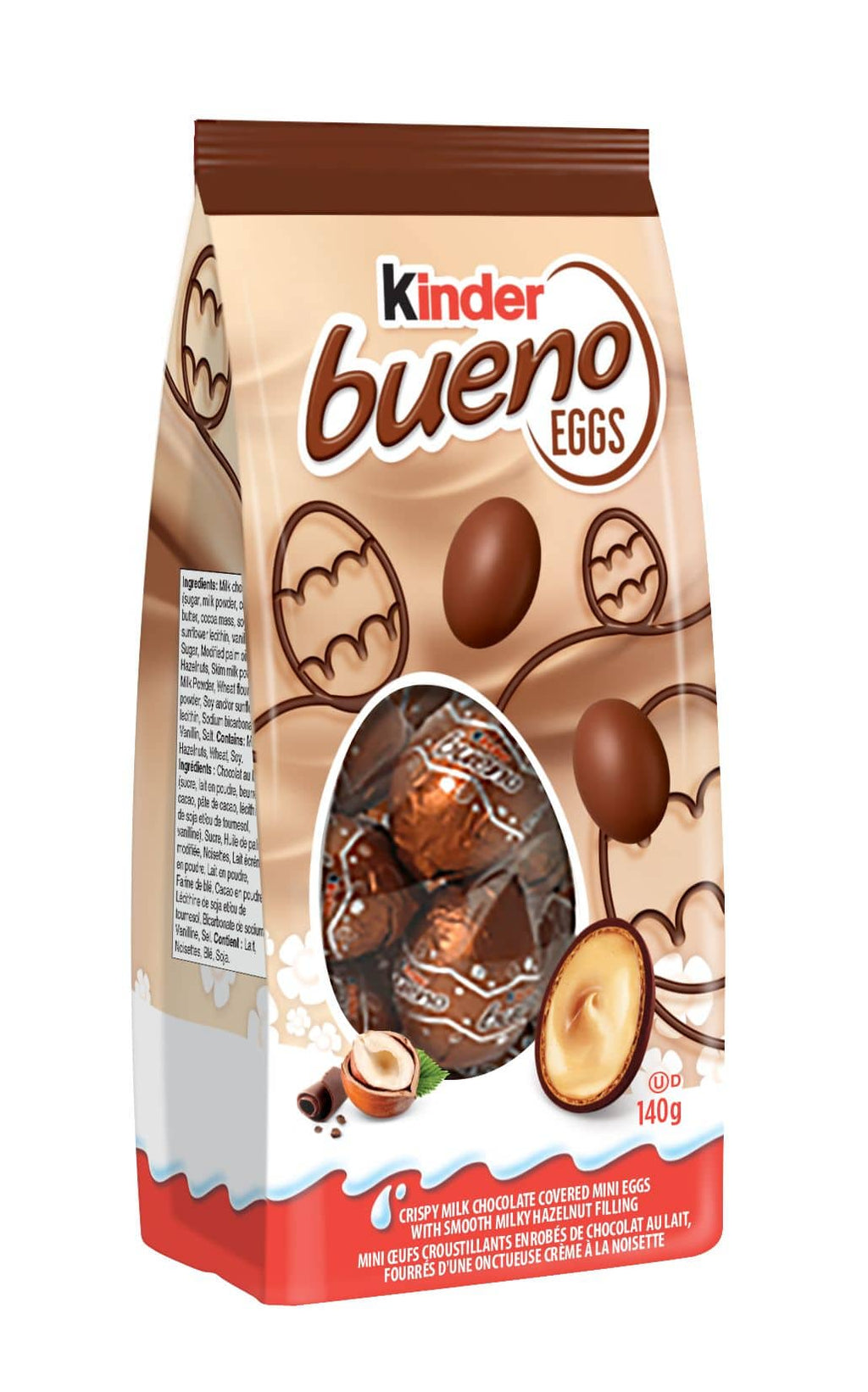 Kinder Bueno Crispy Chocolate Hazelnut Eggs, 140g/5 oz. Bag (Imported from Canada)