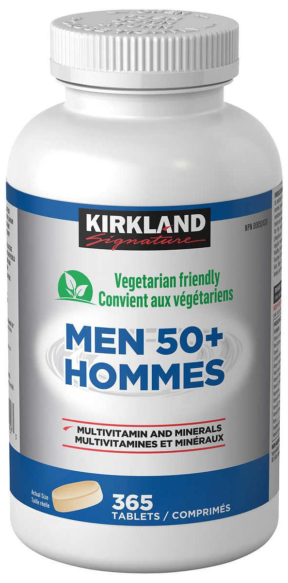 Kirkland Signature Men 50+ Multivitamin, 365 Tablets {Imported from Canada}