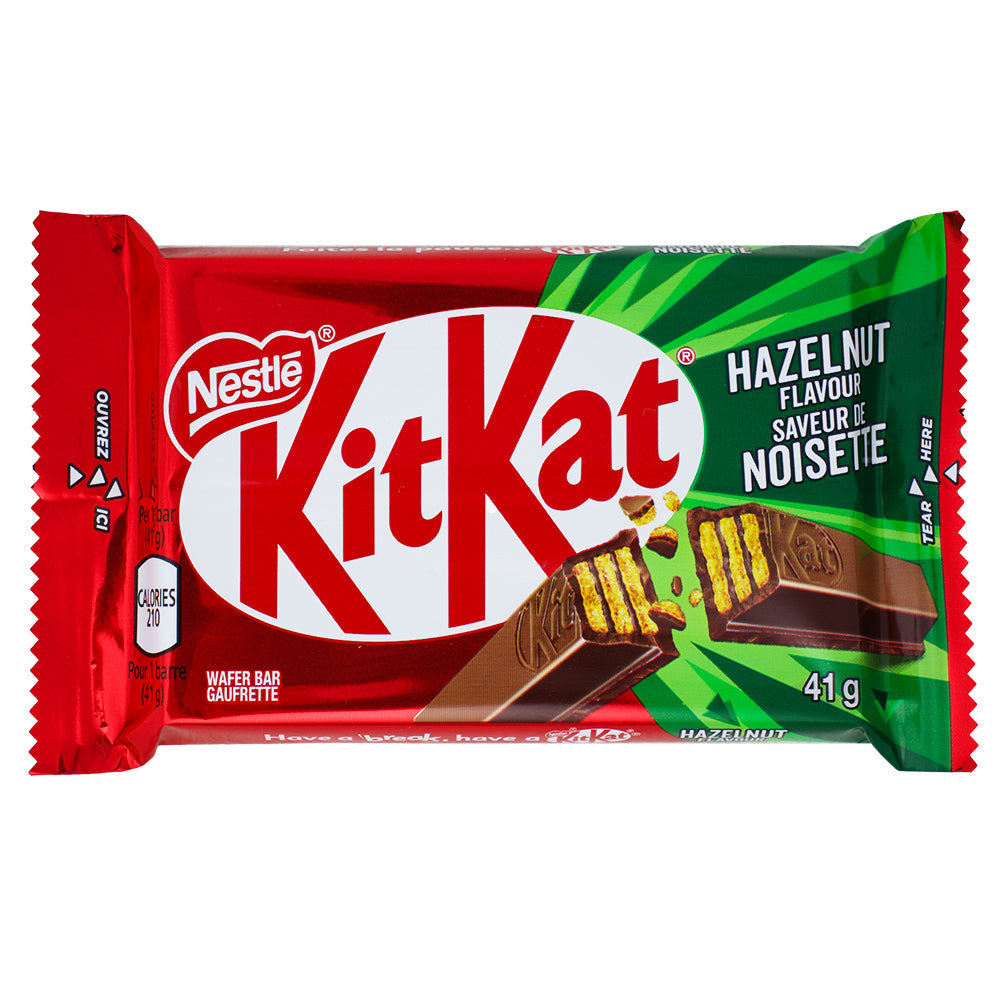 Nestle KitKat Milk Chocolate Hazelnut Wafer Bar, 41g/1.4 oz. Bar {Imported from Canada}