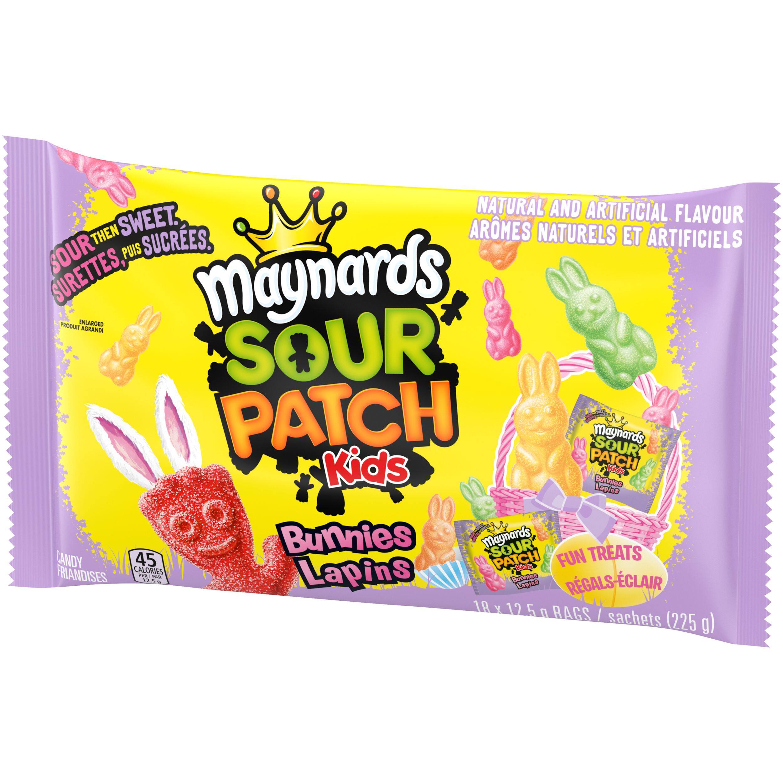 Maynards Sour Patch Kids Bunnies Easter Candy, 18 Fun Treats, 225g/7.9 oz Bag {Imported from Canada}