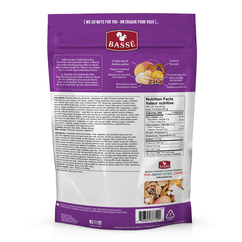 Back of Basse Movie Night Mix, 415g/14.6 oz., Bag